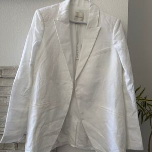 Favorite Daughter Linen Blazer in White Size S